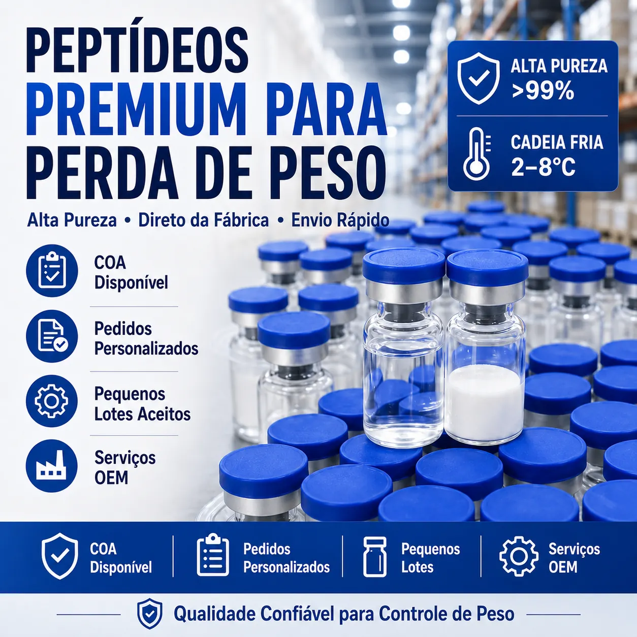 Apresentação de peptídeos premium